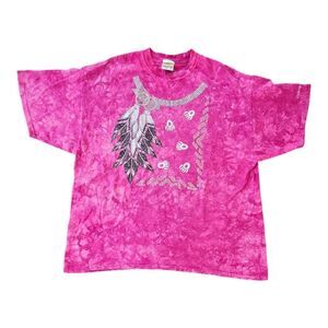 Vtg RagTops Native American Indian Feather T Shirt Sz XXL Bear Paw Cherokee NC